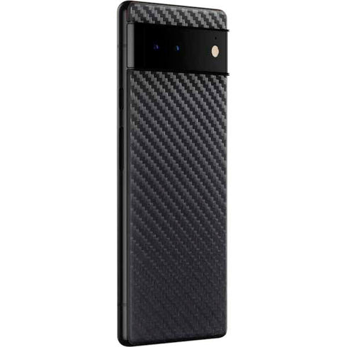 Black Carbon Fiber Specialty Texture Material Google Pixel 6 Skin